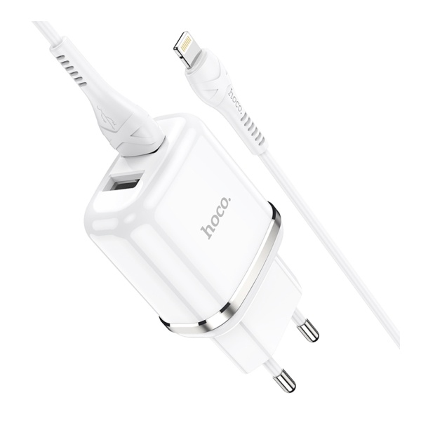 СЗУ HOCO N4 2xUSB-A, 2.4A, белое